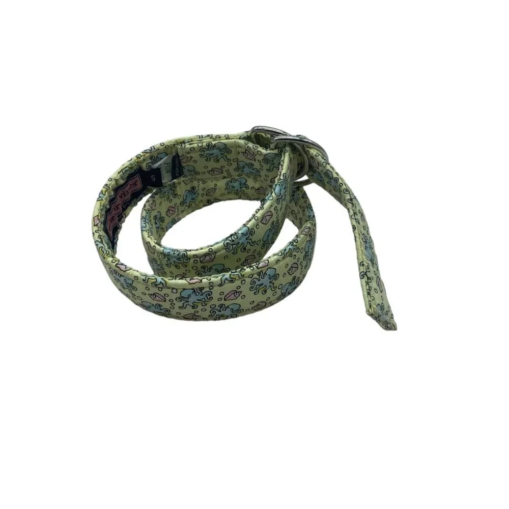 Vineyard‎ Vines D-Ring Belt Kid Size Small 100% Cotton Octopus Shells Multicolor